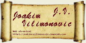 Joakim Vilimonović vizit kartica